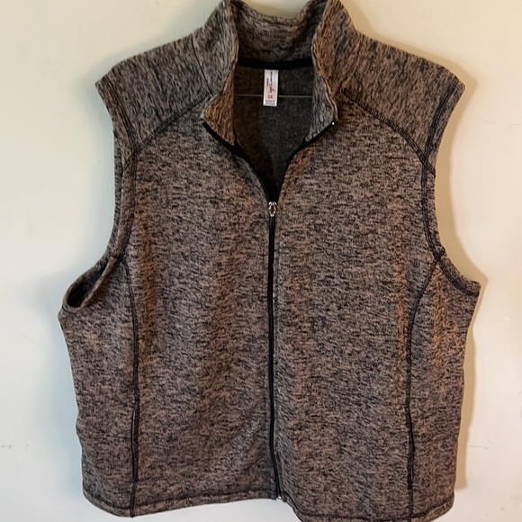Exertek Gray Vest 100% Polyester Sz 2X Full Zip - Picture 9 of 11